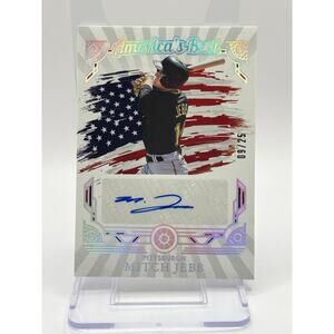 2025 Panini Boys of Summer Mitch Jebb Americas Best Silver Auto 9/25 SP Pirates